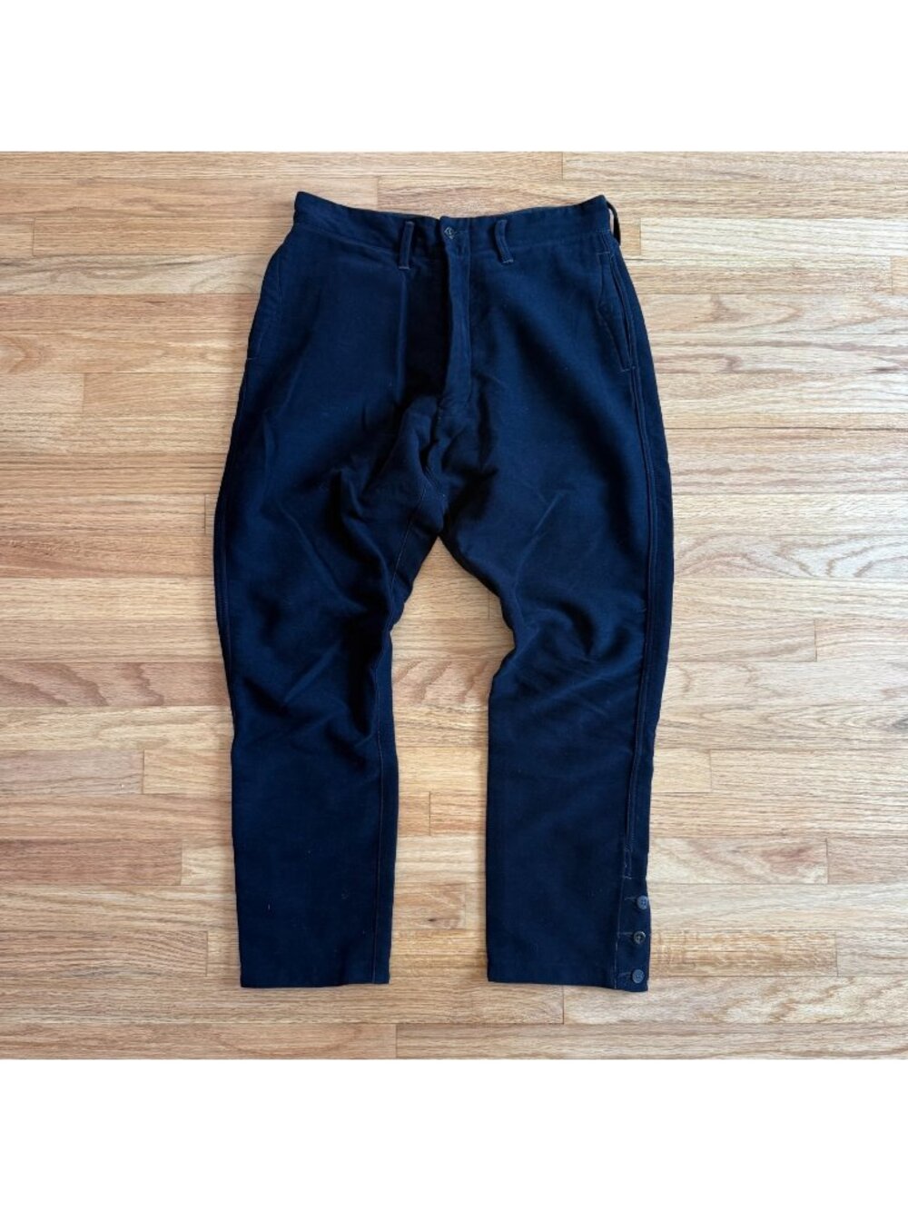 45rpm Heavyweight Moleskin Navy Blue Marine Trousers 30/28